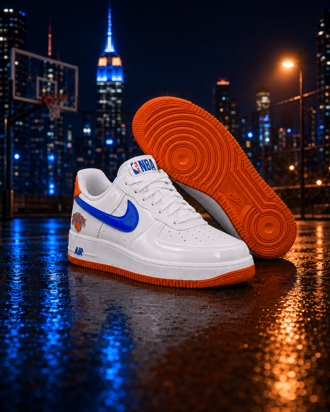New York Knicks Custom Air-Style Sneakers - Air Force 01 '1s