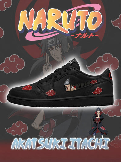 Akatsuki Itachi Uchiha V.2 Custom Low-Top Court Sneakers