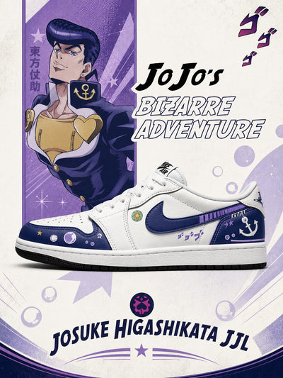Josuke Higashikata V.2 Custom Low-Top Court Sneakers