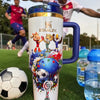 World Cup 2026 Soccer Tumbler 40oz with Handle, Champions Edition Limited Cup, USA Canada Mexico Football Fan Gift
