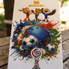 World Cup 2026 Soccer Tumbler 40oz with Handle, Champions Edition Limited Cup, USA Canada Mexico Football Fan Gift