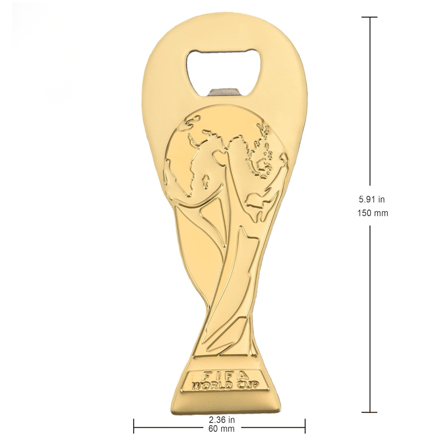 Official FIFA World Cup 2026 Edition - 17oz Pilsner Beer Glass & 6-Inch Trophy Bottle Opener Gift Set