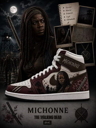Michonne V.1 Custom High-Top Sneakers