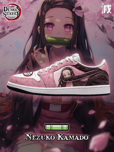 Nezuko Kamado V.3 Custom Low-Top Court Sneakers