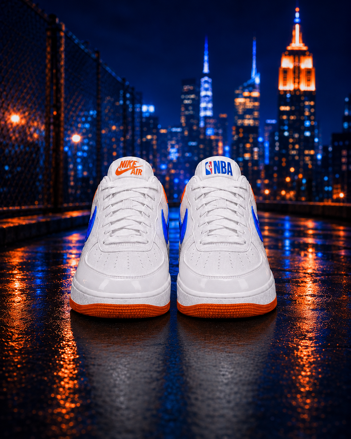 New York Knicks  Custom Air-Style Sneakers - Air Force 01 '1s