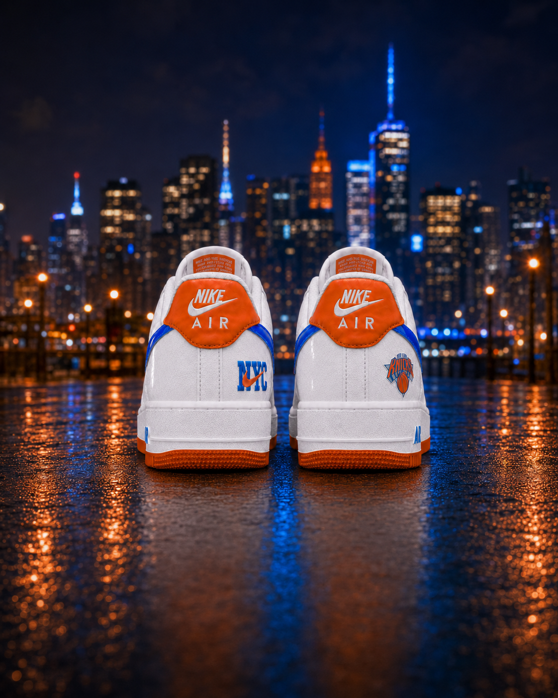 New York Knicks  Custom Air-Style Sneakers - Air Force 01 '1s
