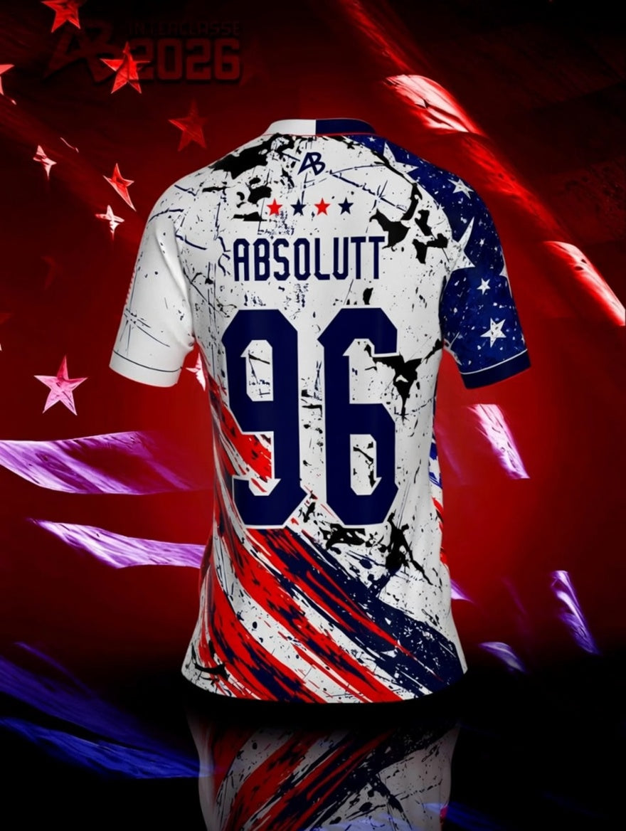 USA Eagle Soccer Jersey – American Flag Patriotic Shirt, Red White Blue Sports Fan Jersey