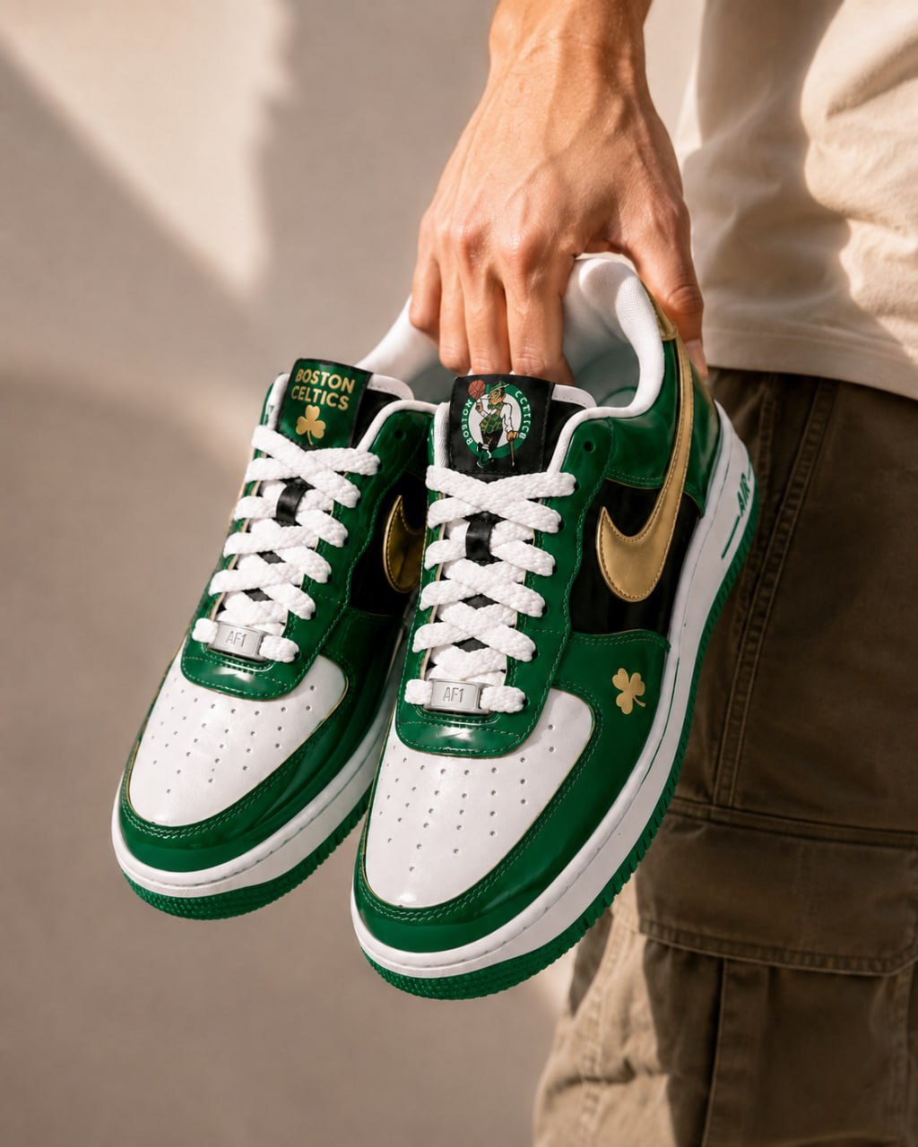 Boston Celtics  Custom Air-Style Sneakers - Air Force 01