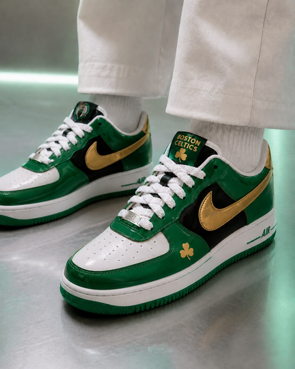 Boston Celtics  Custom Air-Style Sneakers - Air Force 01