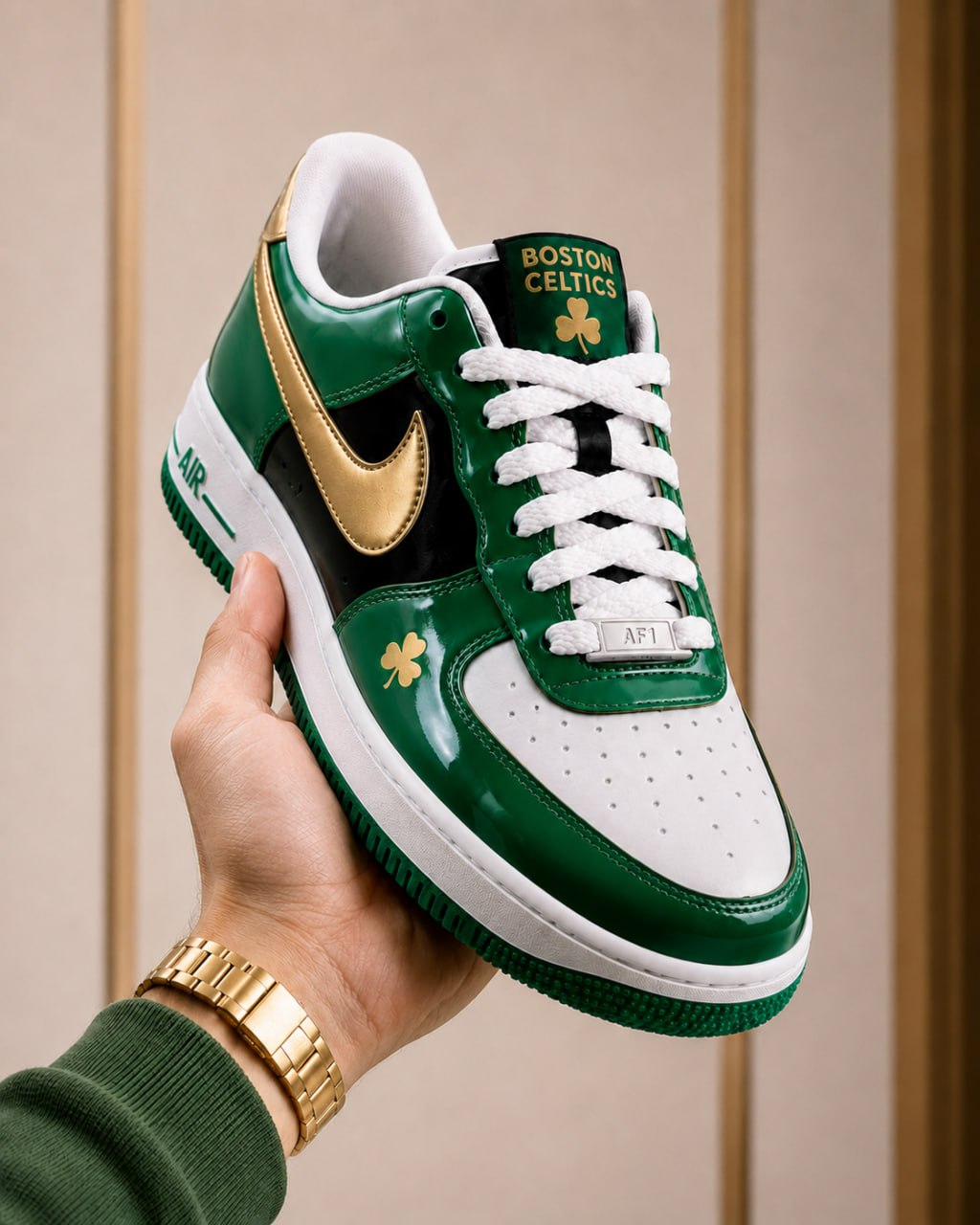 Boston Celtics  Custom Air-Style Sneakers - Air Force 01