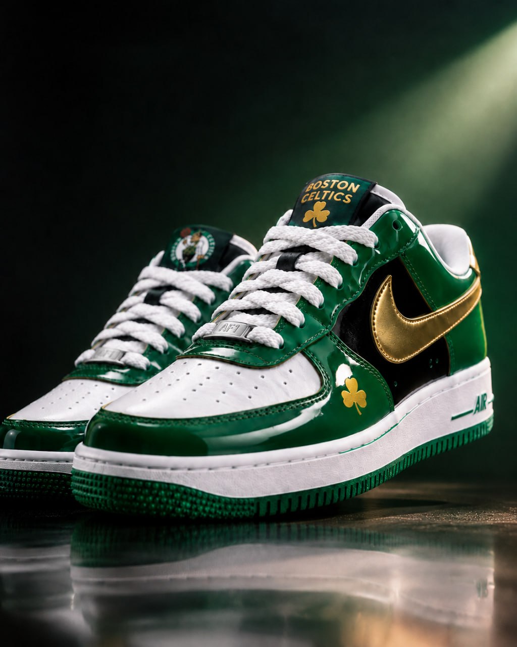 Boston Celtics  Custom Air-Style Sneakers - Air Force 01