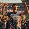 USA Eagle Soccer Jersey – American Flag Patriotic Shirt, Red White Blue Sports Fan Jersey